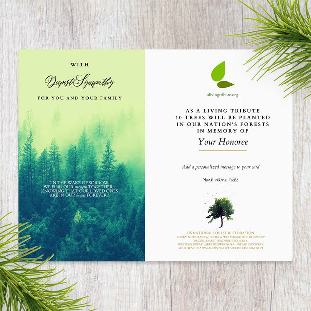 Plant-a-Tree Sympathy Card - Plant a Tree in Memory of a Loved One